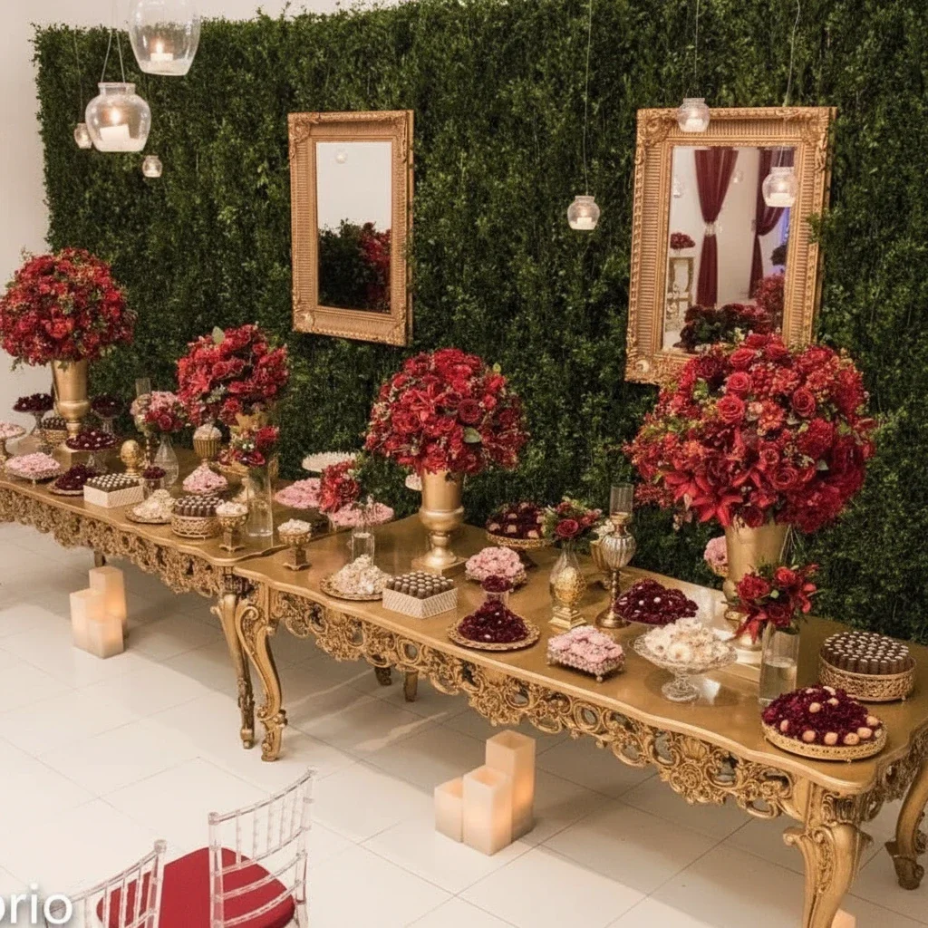 mesa luis xv dourada